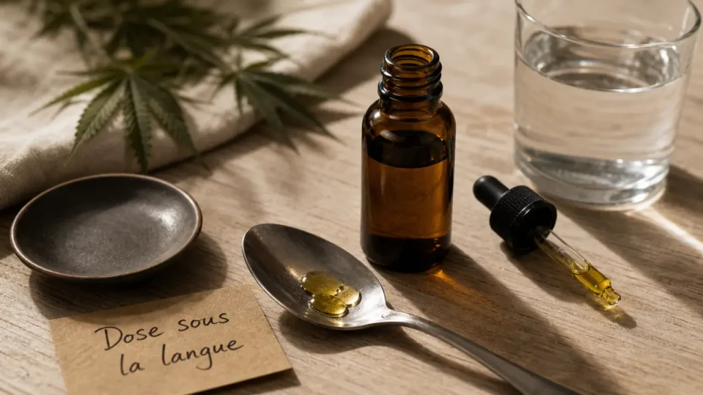 Huile CBD sous la langue : dosage progressif et erreurs à éviter
