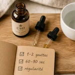 Comment prendre huile CBD : dosage progressif et bon moment, flacon et pipette
