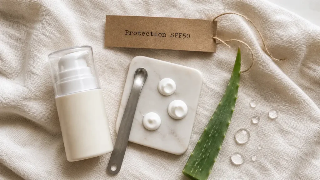 Protection minérale, film blanc et peaux sensibles : la crème solaire visage SPF50 Alga Maris