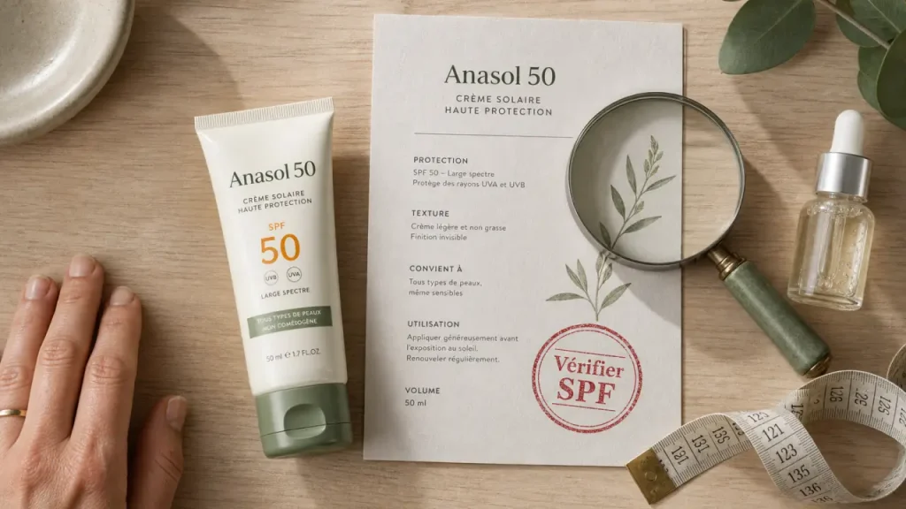Anasol 50 crème visage : protection SPF 50, tolérance et achat sans mauvaise surprise