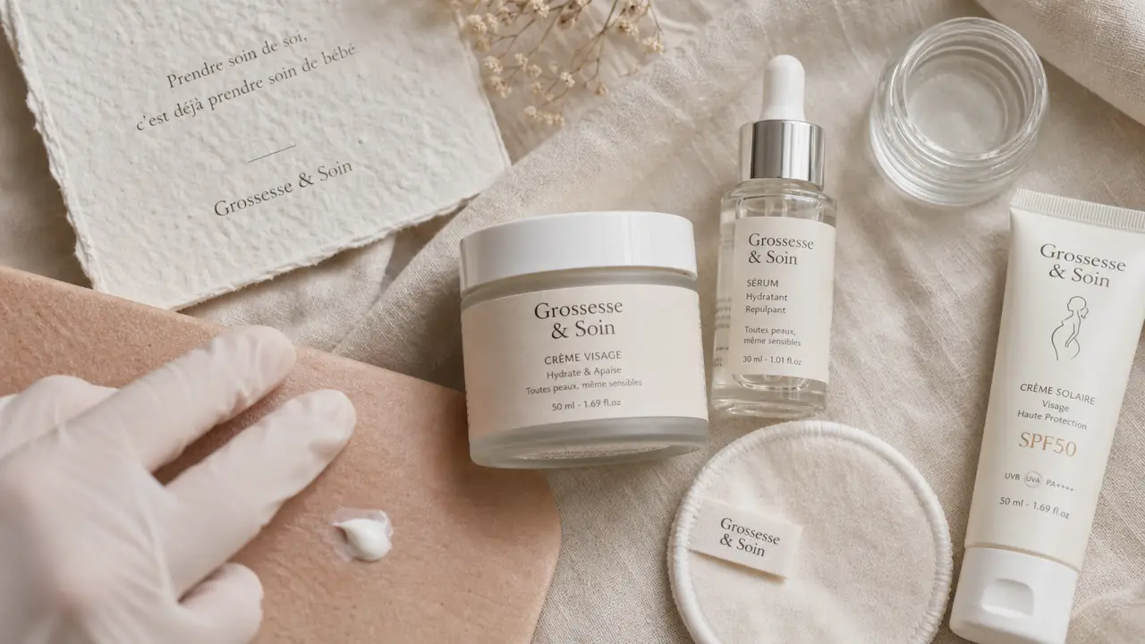 Crème visage femme enceinte et soins apaisants SPF50