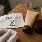 Crème visage périmée pas ouverte : PAO 12M et sablier, produits fermés