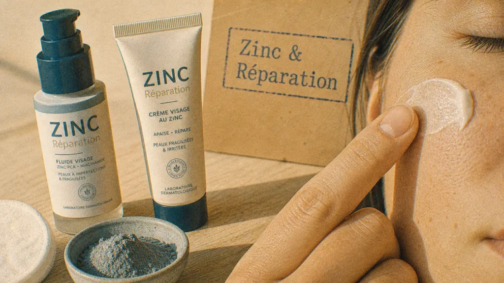 Crème visage au zinc : sébum, rougeurs et réparation sans alourdir la routine