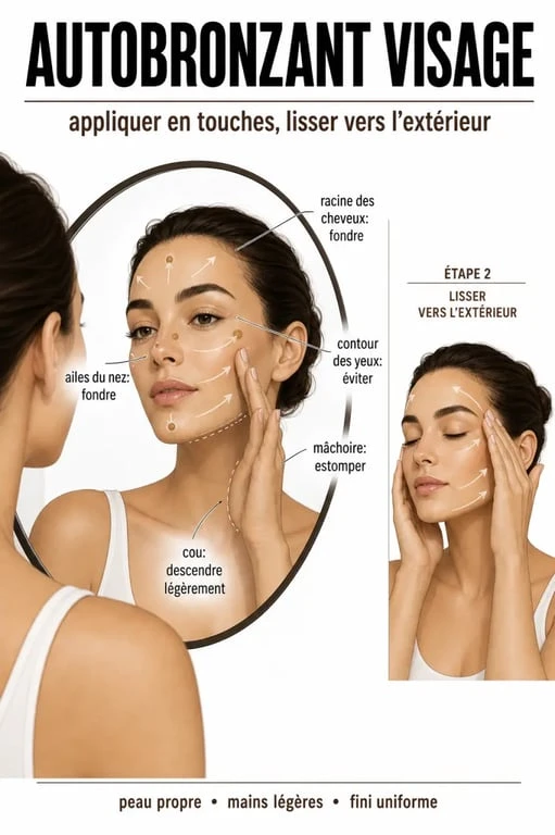 Crème visage autobronzante : application sans traces et zones à éviter