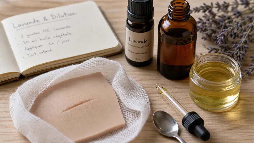 Plaie ouverte, peau refermée, cicatrice rouge : quelles huiles essentielles pour cicatrisation choisir ?