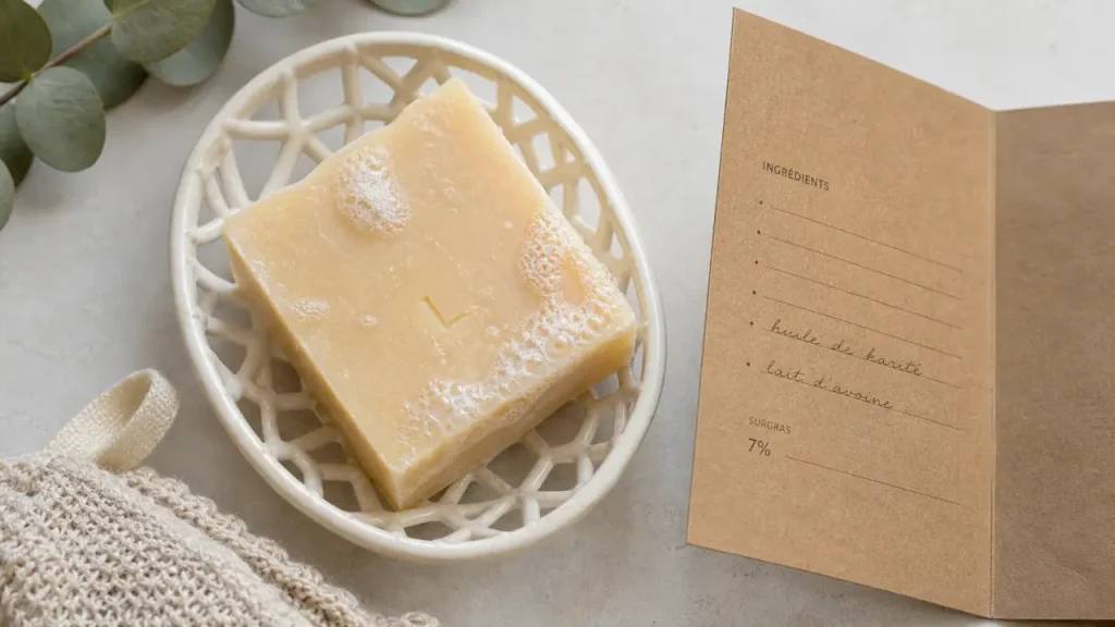 Peau qui tiraille après la douche : choisir un savon solide corps bio surgras et sans parfum
