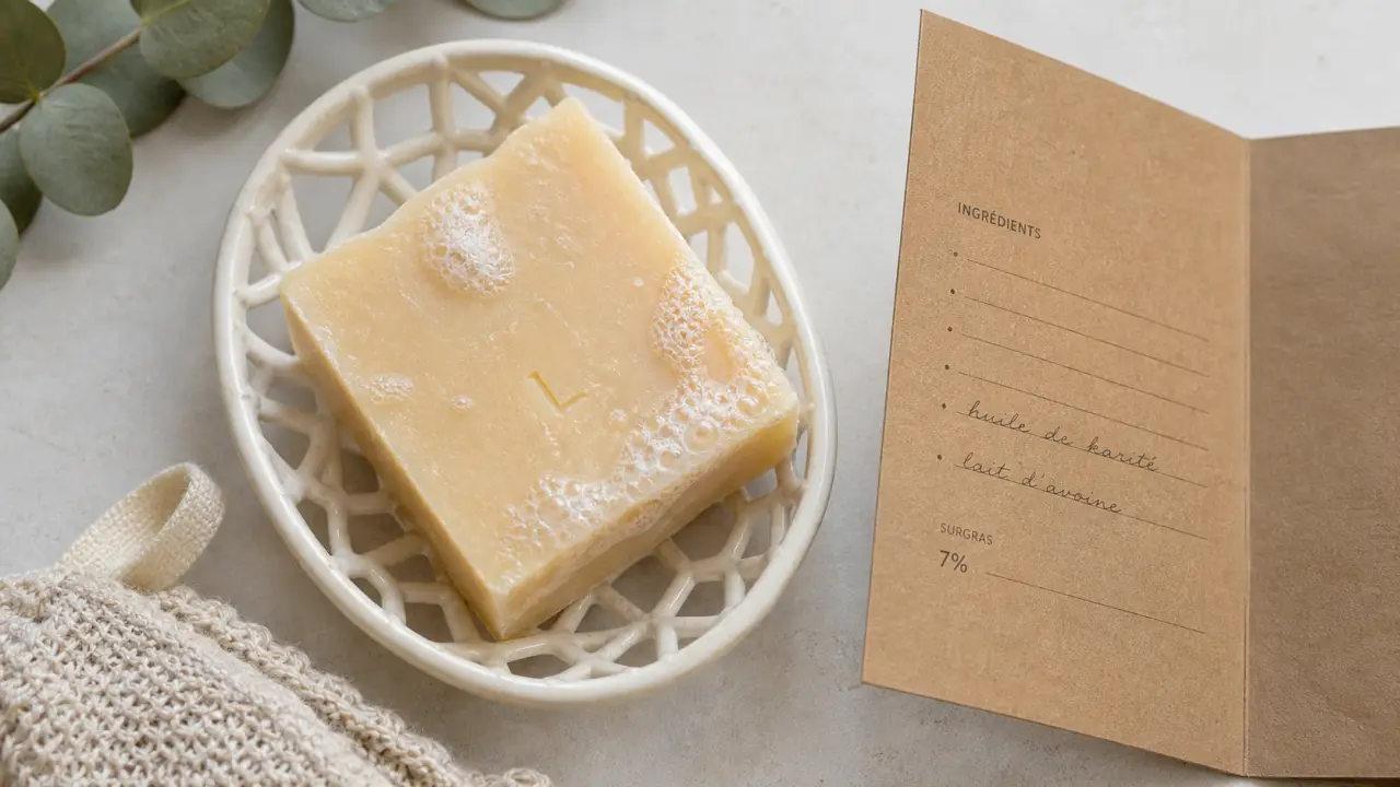 Savon solide corps bio surgras sans parfum après douche