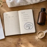 Complément alimentaire tendinite : carnet de suivi et flacon