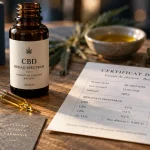 Huile cbd broad spectrum avec THC non détecté, certificat d’analyse et pipette