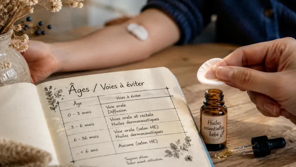 Huiles essentielles bébé : 3 âges, 2 voies possibles et les erreurs à éviter