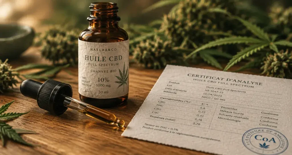 Huile CBD full spectrum : effets, dosage et précautions face au THC